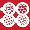 Holiday Cookie Stencils: Hearts, Stars, Santa Hat, Candy Corn | C368 by Designer Stencils | Cookie Decorating Tools | Baking Stencils for Royal Icing, Airbrush, Dusting Powder | Reusable Food Grade Stencil for Cookies | Easy to Use & Clean Stencil